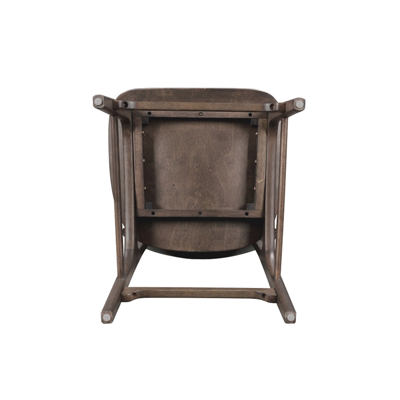 Pemberly Row Rubberwood Mid-Century Counter Stool in Carbonite