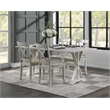 Pemberly Row 5-Piece MDF and Wood Dining Set in Antique White