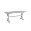 Pemberly Row 5-Piece MDF and Wood Dining Set in Antique White