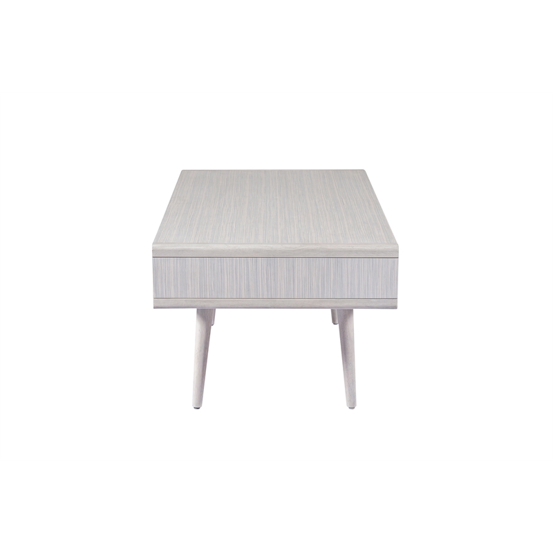 Pemberly Row MDF and Rubberwood Coffee Table in Zebrano Whitewash