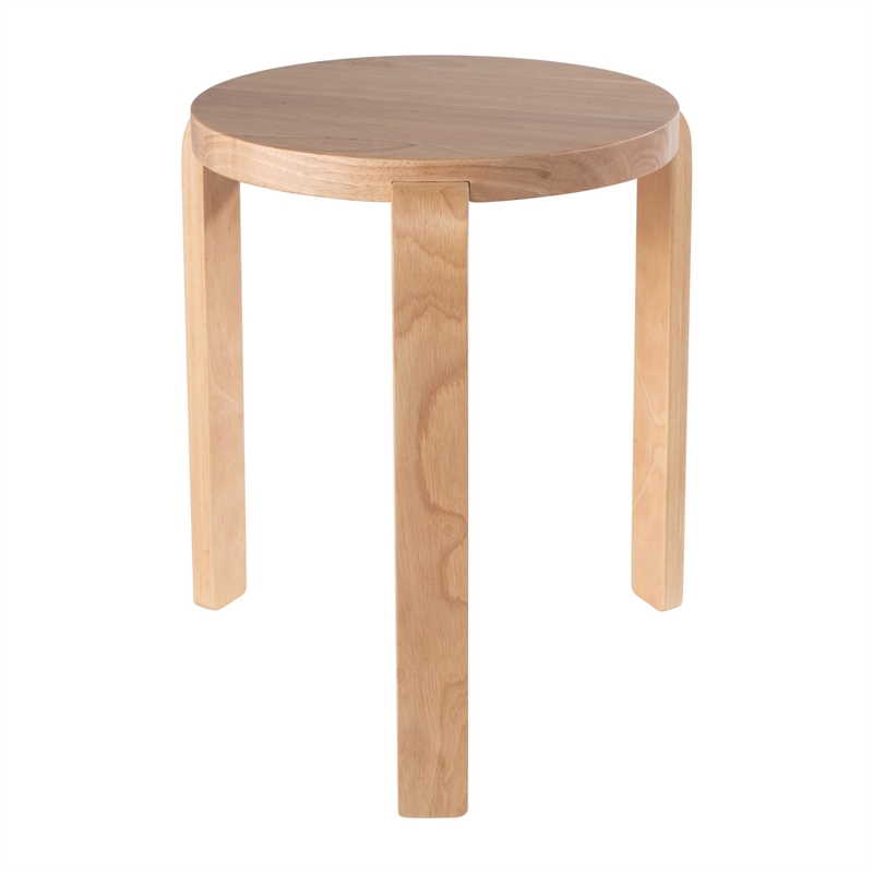 Pemberly Row Backless Stacking Stools (Set of 2) in Blonde Oak