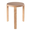 Pemberly Row Backless Stacking Stools (Set of 2) in Blonde Oak