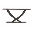 Pemberly Row Contemporary Acacia Wood Console Table in Black Charcoal