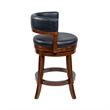 Pemberly Row Contemporary Rubberwood Swivel Counter Stool in Cappuccino
