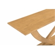 Pemberly Row Acacia Wood Console Table with Pedestal Base in Honeycomb