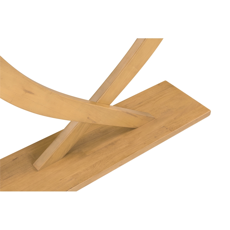 Pemberly Row Acacia Wood Console Table with Pedestal Base in Honeycomb