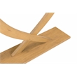 Pemberly Row Acacia Wood Console Table with Pedestal Base in Honeycomb