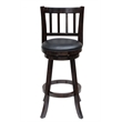 Pemberly Row Rubberwood Swivel Bar Stool (Set of 2) in Cappuccino