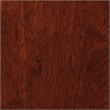 Pemberly Row Rubberwood Backless Swivel Bar Stool with Foam Cushion in Cherry