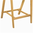 Pemberly Row Acacia Wood and Rope Bar Stool in Tan and Honeycomb