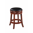 Pemberly Row Contemporary Backless Swivel Counter Stool in Cherry