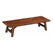 Pemberly Row Contemporary Acacia Wood Accent Plant Table in Chestnut