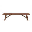 Pemberly Row Contemporary Acacia Wood Accent Plant Table in Chestnut