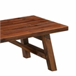 Pemberly Row Contemporary Acacia Wood Accent Plant Table in Chestnut