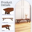Pemberly Row Contemporary Acacia Wood Accent Plant Table in Chestnut