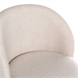 Pemberly Row Contemporary Upholstered Swivel Counter Stool in Natural