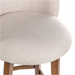 Pemberly Row Contemporary Upholstered Swivel Counter Stool in Natural