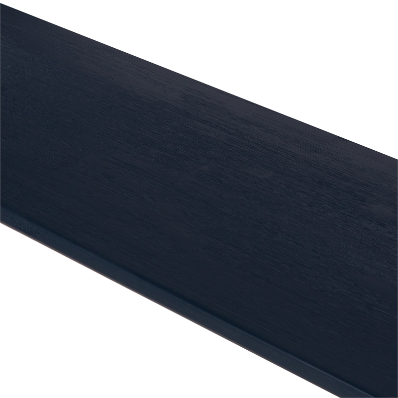 pemberly row contemporary acacia wood console table in navy blue