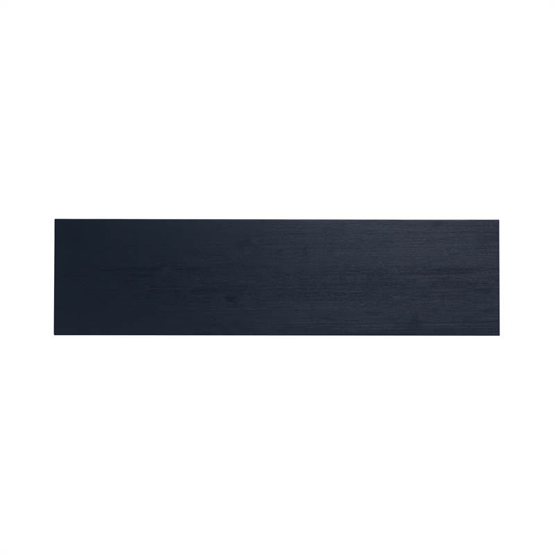pemberly row contemporary acacia wood console table in navy blue