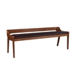 Pemberly Row Contemporary 6-Piece Rubberwood Dining Set in Chestnut