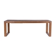Pemberly Row Contemporary 3-Piece Rubberwood Dining Set in Chestnut