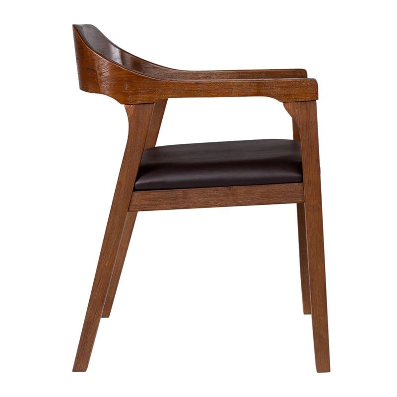 Pemberly Row 7 Piece Rubberwood Dining Set in Chestnut Wire Brush