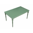 Pemberly Row Rubberwood Rectangular Dining Table in Equestrian Green