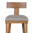 Pemberly Row Upholstered Bar Stool with Curved Back in Rubberwood