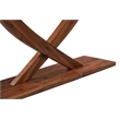 Pemberly Row Mid-Century Acacia Wood Console Table in Warm Chestnut