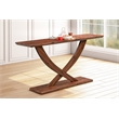 Pemberly Row Mid-Century Acacia Wood Console Table in Warm Chestnut