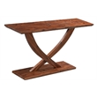 Pemberly Row Mid-Century Acacia Wood Console Table in Warm Chestnut