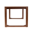 Pemberly Row Contemporary Rubberwood Extension Dining Table in Chestnut