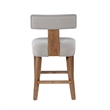 Pemberly Row Rubberwood Upholstered T-Back Counter Stool in Natural