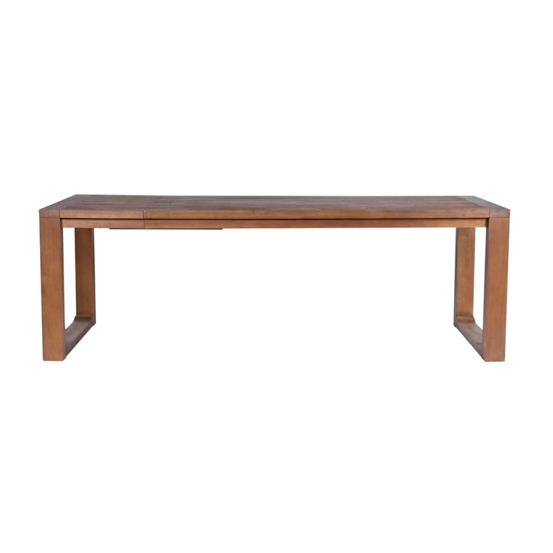 Pemberly Row 7 Piece Rubberwood Drop Leaf Dining Set in Chestnut