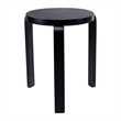 Pemberly Row Round Backless Stacking Stools (Set of 2) in Black