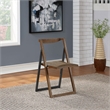Pemberly Row Rubberwood Folding Dining Chairs (Set of 2) in Chestnut