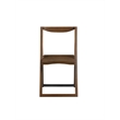 Pemberly Row Rubberwood Folding Dining Chairs (Set of 2) in Chestnut
