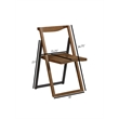 Pemberly Row Rubberwood Folding Dining Chairs (Set of 2) in Chestnut