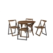 Pemberly Row Rubberwood Folding Dining Chairs (Set of 2) in Chestnut