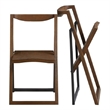 Pemberly Row Rubberwood Folding Dining Chairs (Set of 2) in Chestnut
