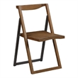 Pemberly Row Rubberwood Folding Dining Chairs (Set of 2) in Chestnut