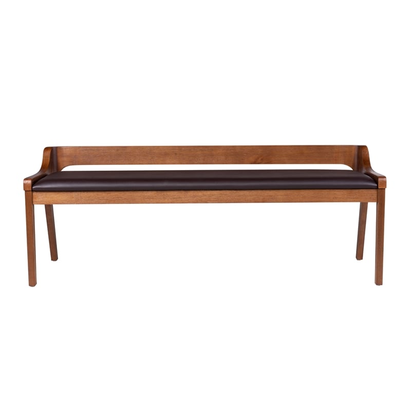 Pemberly Row 6 Piece Rubberwood Dining Set in Chestnut Wire Brush