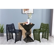 Pemberly Row Contemporary Iron Rope Counter Stools in Blue (Set of 2)