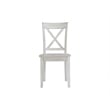 Pemberly Row Rubberwood X-Back Dining Chairs in Antique White (Set of 2)