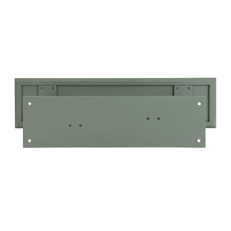 Pemberly Row Acacia Wood Console Table in Spanish Moss Green