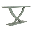 Pemberly Row Acacia Wood Console Table in Spanish Moss Green