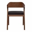 Pemberly Row Contemporary Rubberwood Dining Chair in Chestnut Wire Brush