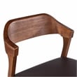 Pemberly Row Contemporary Rubberwood Dining Chair in Chestnut Wire Brush