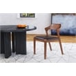 Pemberly Row Contemporary Rubberwood Dining Chair in Chestnut Wire Brush