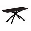 Pemberly Row 5 Piece High Back Swivel Dining Set in Matte Black